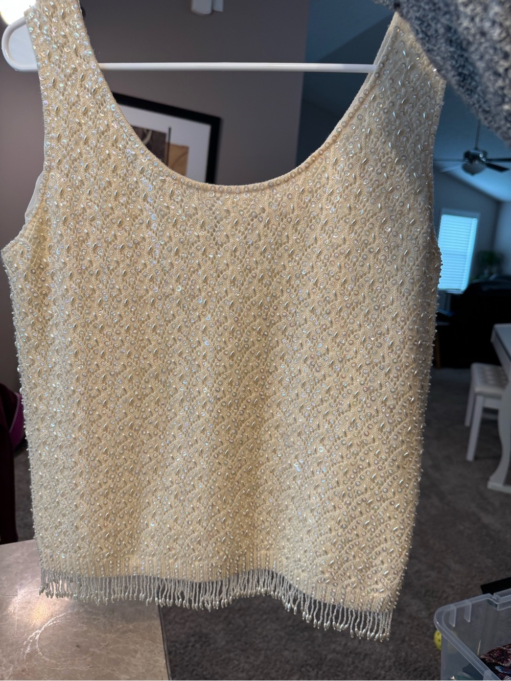 Vintage Sequin Wool Top